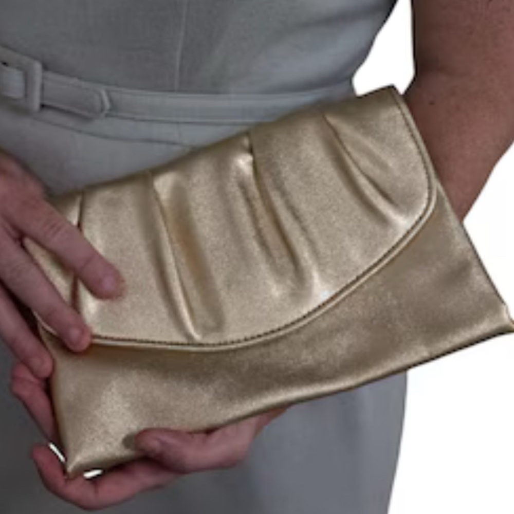 Vintage Avon Polished Gold Evening Bag IOB - Picture 2 of 5